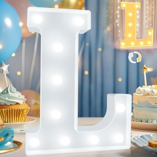 Pooqla LED Marquee Letter Lights, Warm White and Cool White Decorative Lighted by Pooqla
