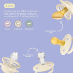 BIBS Try-It Collection | 4-Pack Soothers | BPA-Free Round, Anatomical & - Image 3