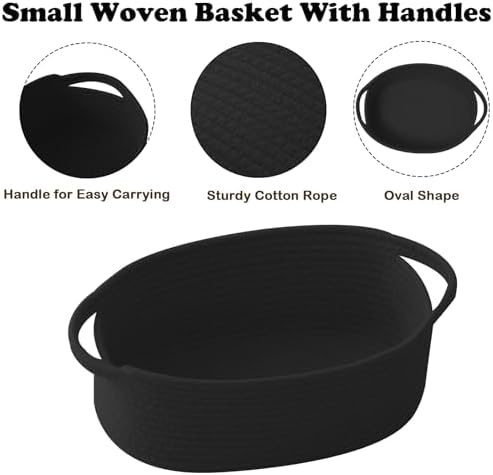 Black Woven Rope Basket - Image 3