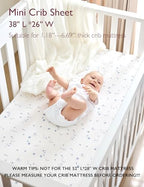 Momcozy Mini Crib Sheets 38"x26", Pack and Play Sheet - Image 2