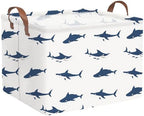 Rectangular Easter Shark Basket, Collapsible toy box by FXOCSHE