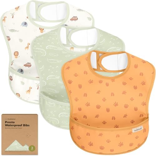 KeaBabies 3-Pack Waterproof Baby Bibs by KeaBabies