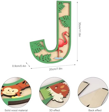 3D Layered Safari Nursery Wooden Letters - Image 3