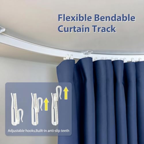 Room Divider Ceiling Mounted Curtains Track Sets Extra Wide Blackout Curtain - Image 5
