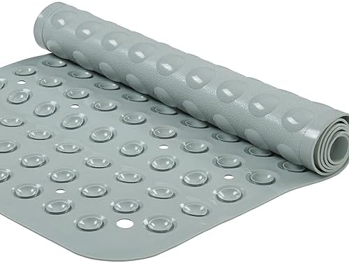 YANZIFLY Bathtub Mat for Shower: Soft Silicone Bath Mat Non Slip by Yanzifly