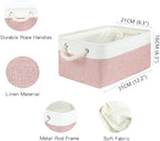 Storage Bins with Sturdy Cotton Handles, Fabric Storage Baskets - Image 6