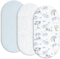 Gllquen Baby Muslin Bassinet Sheets 3pk, Soft Cotton Baby Sheet 33x17 by GLLQUENBABY