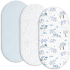 Gllquen Baby Muslin Bassinet Sheets 3pk, Soft Cotton Baby Sheet 33x17 by GLLQUENBABY