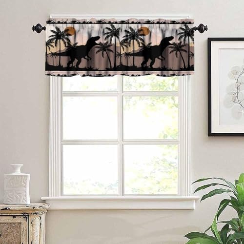 Dinosaur Wooden Kids Valance Curtains, Kids Boys Bedroom Nursery Room Window - Image 6