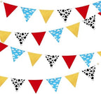 2 Sets of Cartoon Story Party Decorations Nursery Garland 24Pcs Red Blue Yellow by pinkblume