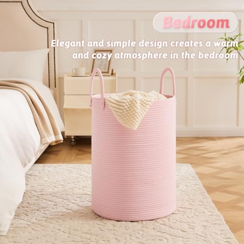 Artfeel Laundry Basket, Woven Cotton Rope Laundry Hamper, 40L - Image 3