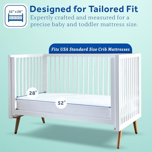 Sealy Baby Cool Comfort Cooling Breathable Waterproof Crib Mattress Protector - Image 6