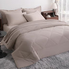NTBAY Queen Microfiber Bed in a Bag, Comforter Set 7 Piece by NTBAY