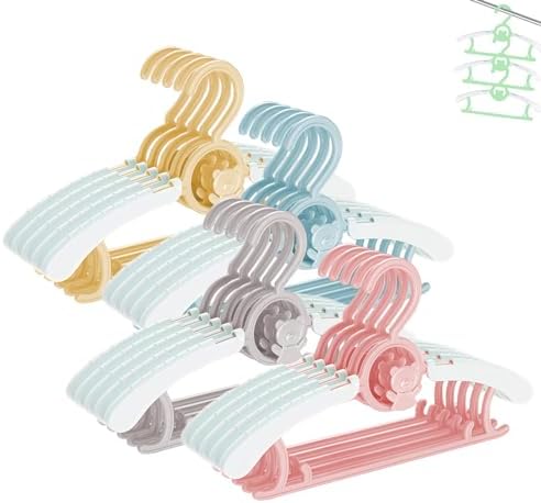 Baby Clothes Hangers 20 Pack, Plastic Kids Hangers Space Saving by HGYZE