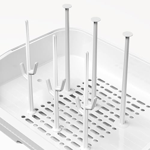 Baby Bottle Drying Rack with Transparent Lid Large Capacity Dustproof Easy to - Image 6