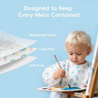 KIIS Disposable Baby Bibs, Waterproof Smock Bibs, Full Coverage - Image 2