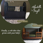 100% Microfiber Scalloped Crib Skirt 28"x 52" - Image 2