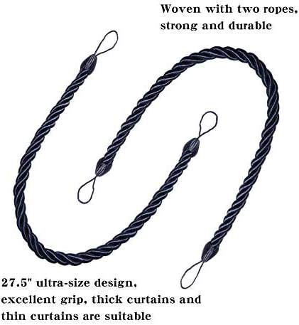 BEL AVENIR Curtain Tiebacks Ropes Tie-Backs, Handmade Holdbacks - Image 3
