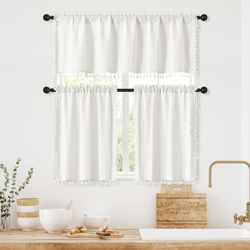 MitoVilla Boho Farmhouse Kitchen Valances - Image 5