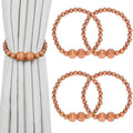 KLOGTSIND Magnetic Curtain Tiebacks, 4 Pack Wood Bead Curtain Holdbacks by KLOGTSINDDirect