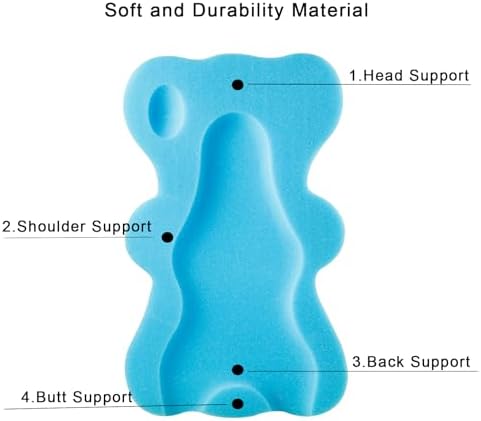PandaEar Baby Bath Sponge Infant Soft Sponge Mat, Baby Bath Mat Newborn Odor - Image 3