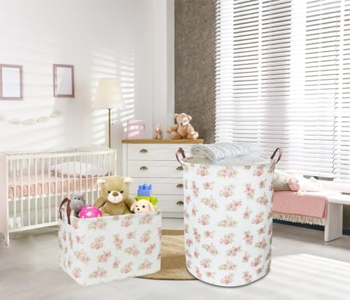 NTAOHAMPER Rectangular Pink Flower Basket - Image 2