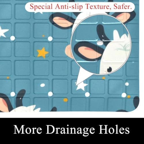 Shower Mat Bathtub Mat, 26.8x15.1 inch, Non-Slip Bath Mat - Image 2