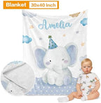 Custom Crib Bedding Set for Boys Gifts Baby Elephant Design Color06 - Image 2