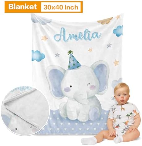 Custom Crib Bedding Set for Boys Gifts Baby Elephant Design Color06 - Image 2