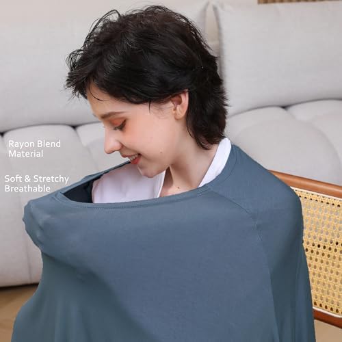 Seejoy Nursing Cover for Breastfeeding, 360°Full Coverage Nursing Poncho - Image 4