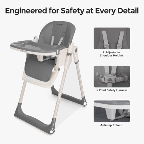 Cochildor 3-in-1 Baby High Chair, Foldable High Chair - Image 2