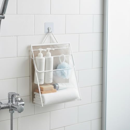 No-Drill Hanging Shower Caddy, PVC Toiletry Bag - Image 2