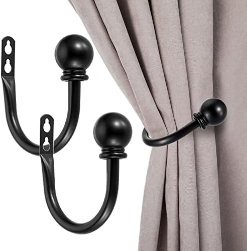 Sumnacon Set of 2 Metal Decorative Curtain Holdbacks, Wall Mounted Window by Sumnacon