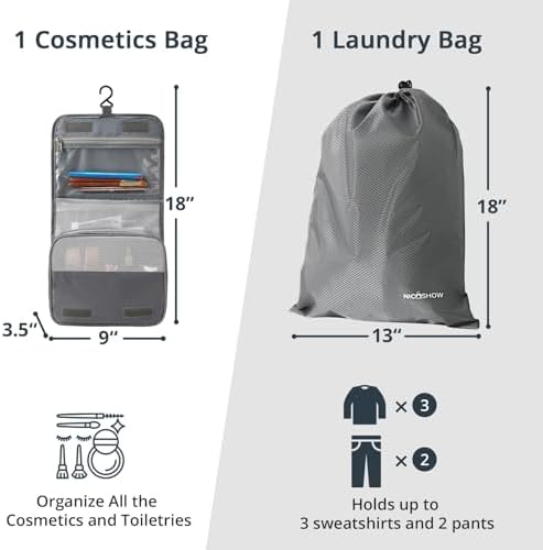 Compression Packing Cubes 8 Set, Compressible Space-Saving Packing Cubes - Image 4