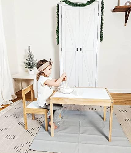 Vegan Leather High Chair Mat by Lark Baby Goods - Image 2