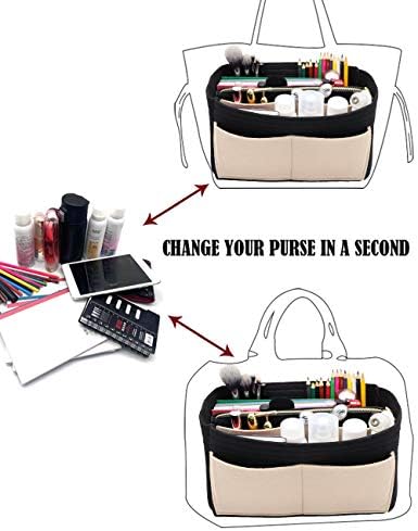 LEXSION Felt Purse Organizer Insert, Tote Bag Shaper Dividers - Image 5