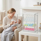 Reinforced Baby Bottle Organizer 3 Tier Baby Bottle Storage Organizer Clear - Image 6