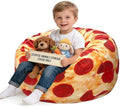 Lukeight Pizza Stuffed Animal Storage Bean Bag Chair Cover by Lukeight