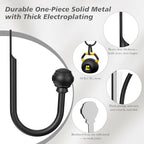 Hion Curtain Holdbacks Black 6pcs, Curtain Tiebacks Wall Mounted Hooks - Image 3