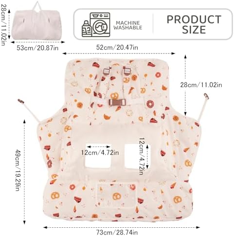 Shopping Cart Cover for Baby 2 in 1 High Chair Covers for Restaurant - Image 2