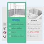 Full-Size Crib Breathable Mesh Liner, 3mm Classic Mesh - Image 4