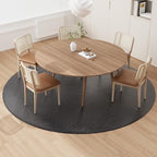 Black Plastic Floor Mat for Under Dining Table, 6ft Round No Slip Waterproof by ZPAIAreaFloorProtector