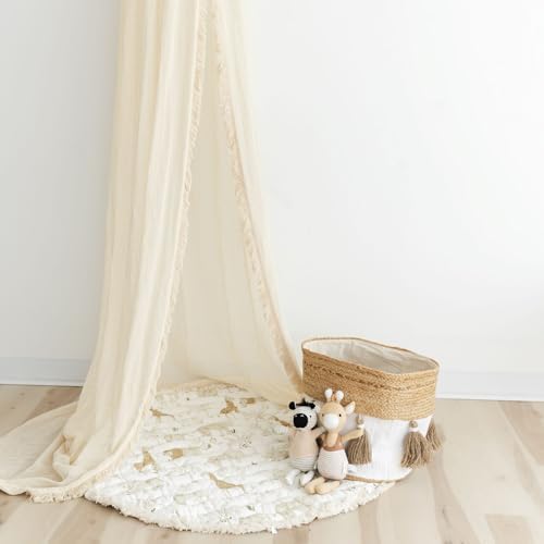 Crane Macrame Baby Crib Canopy, Boho Nursery Decor, Play Room Decorative Canopy - Image 4