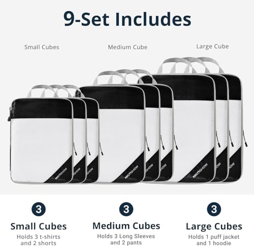 9 Set Compression Packing Cubes - Image 3