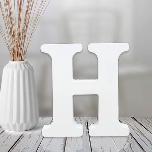AOCEAN 4 Inch White Wood Letters Unfinished Wood Letter by AOCEAN