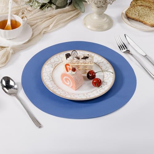 SHACOS 100 pcs Round Paper Placemats Disposable 13 inch Colored Paper - Image 7