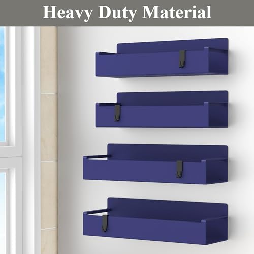 HuggieGems 4 Pack Dark Blue Magnetic Spice Rack Organizer - Image 4