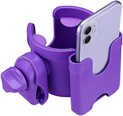 Suranew Cup Holder with Phone for Walker Wheelchair Stroller Purple by Suranew