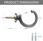 DeSS 2 Pack Curtain Holdbacks Curtain Tiebacks Hooks Wall Mounted Curtain Hooks - Image 3