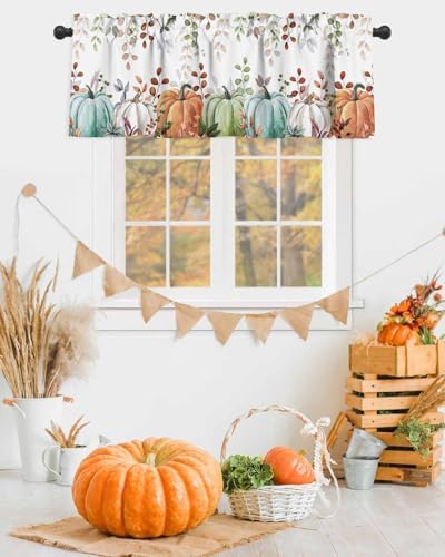 Fall Thanksgiving Kitchen Curtains Valances - Image 2